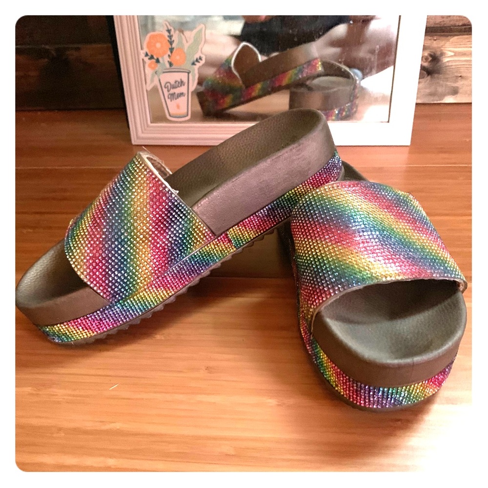 Platform rainbow shoes